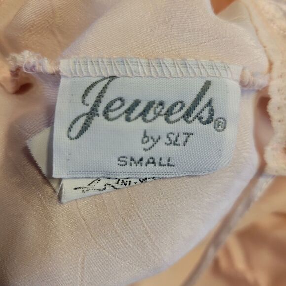 Jewels Vintage Light Pink Lace Bodysuit Teddy Negligee Coquettegirl Small - Picture 8 of 10
